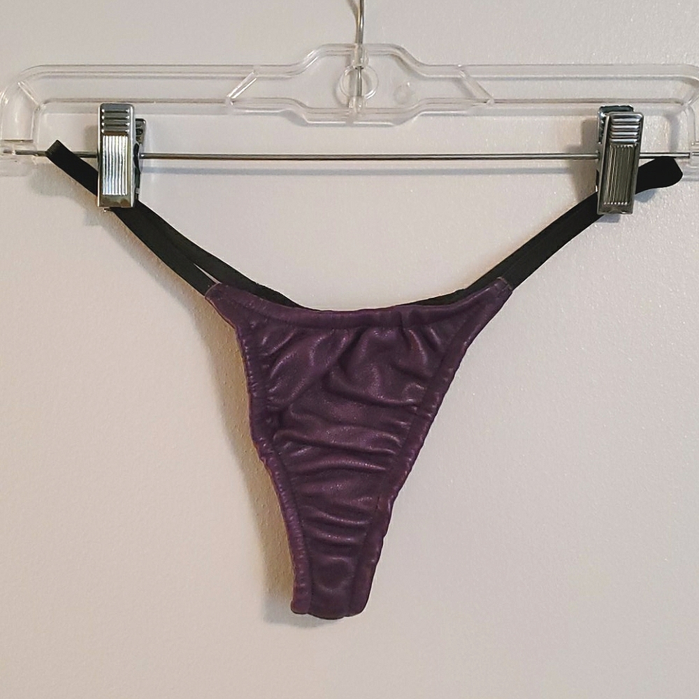 Leather and Lace Thong Underwear